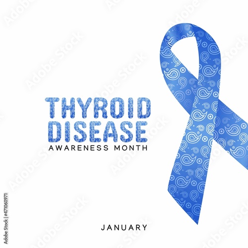 vector graphic of thyroid disease awareness month good for thyroid disease awareness month celebration. flat design. flyer design.flat illustration.