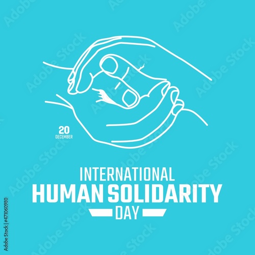 vector graphic of international human solidarity day good for international human solidarity day celebration. flat design. flyer design.flat illustration.