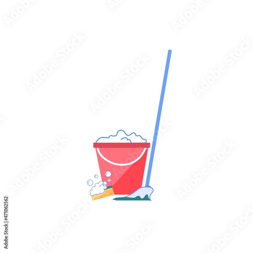 Vector cartoon equipment tools for cleaning.Different devices and chemicals for sanitation and disinfection on empty background-cleaning service and keeping clean concept,web site banner ad design