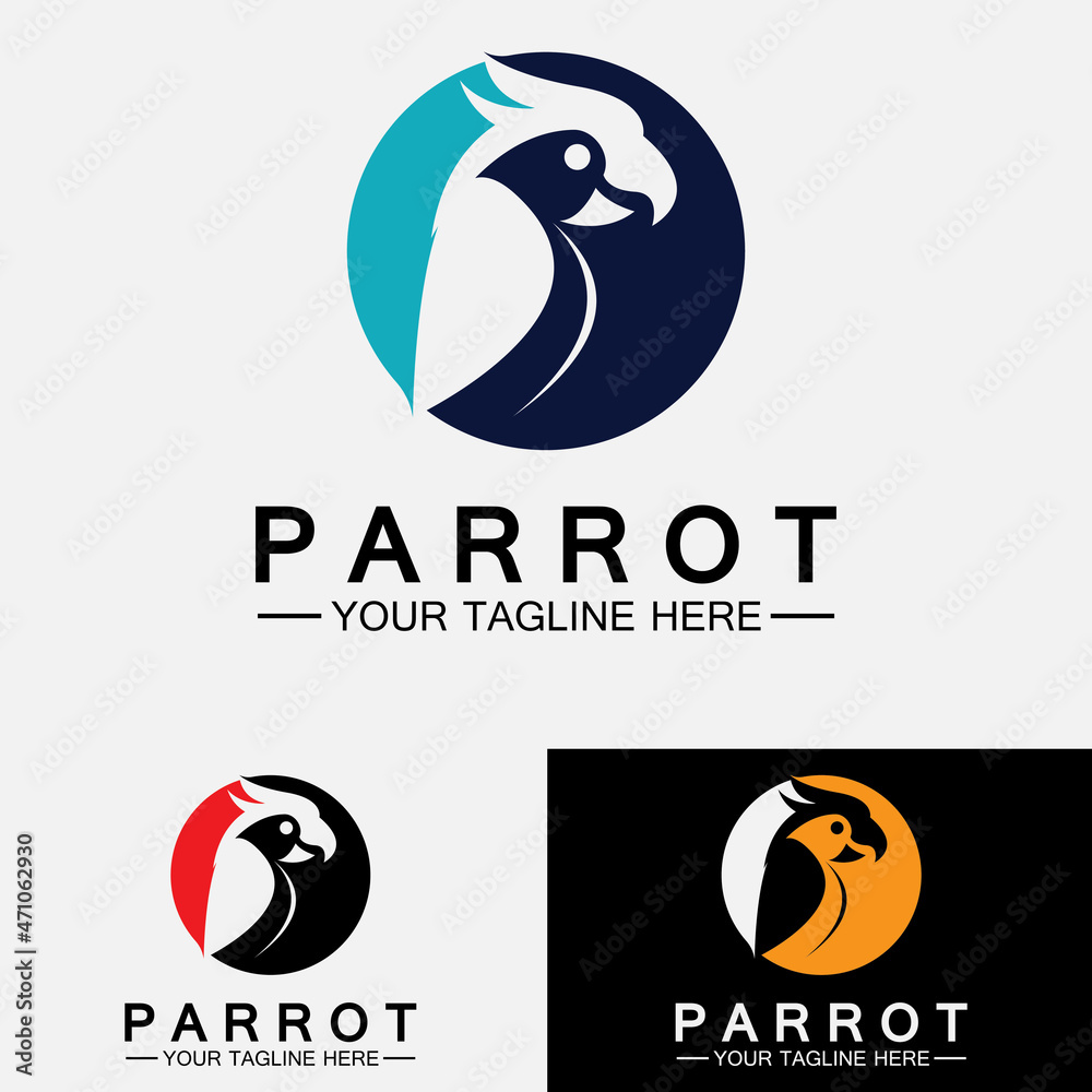 Parrot Logo Design Vector Template Parrot Logo Design Vector Template