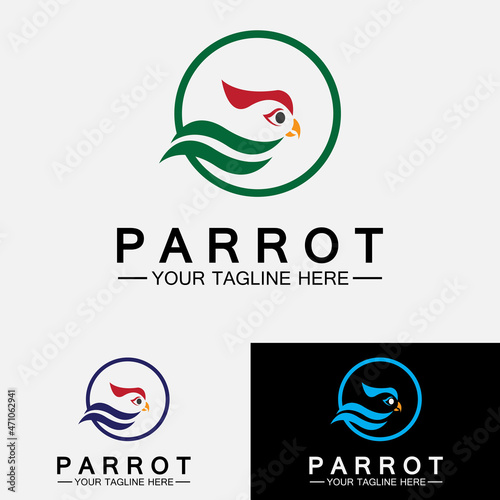 Parrot Logo Design Vector Template