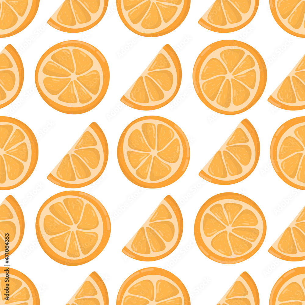 Orange fruit seamless pattern. Orange fruit seamless pattern.