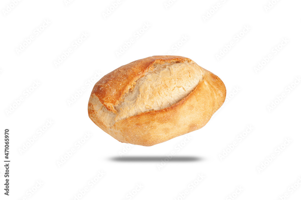 handmade homemade bread. on a white isolated background