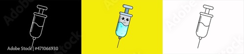syringe flat design illustration