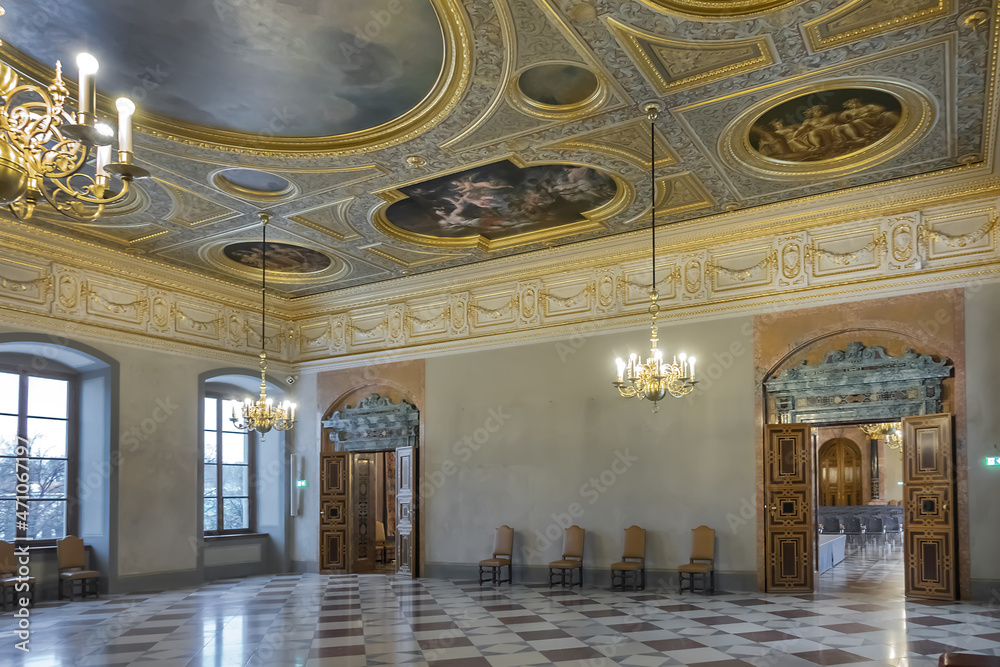 Interior of Munich Residenz (Residence): Imperial Hall. Munich ...