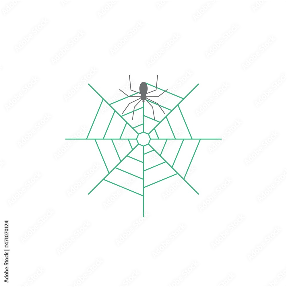 spider logo vector template line