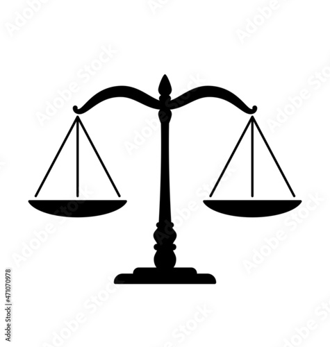 simple classic justice balance scales silhouette
