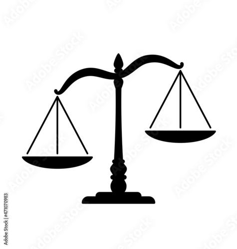 simple classic justice unbalanced scales photo