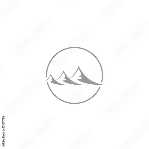 three mountains logo vector template