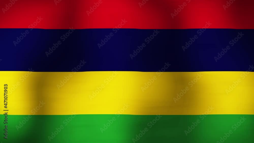 Flag of Mauritius Close Up Animation Loops Flag of Mauritius Close Up Animation Loops