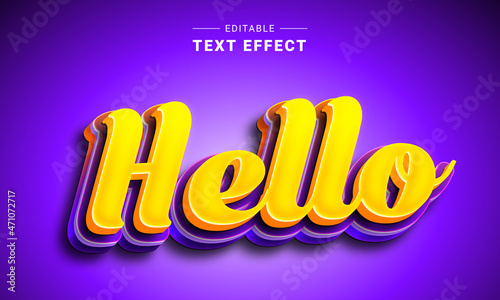 Editable text style effect - Trendy text style theme. Vector text effect