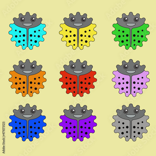 beetle flat design illustration