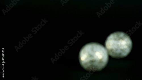 preparation of Christmas tree with its ornaments, colored balls, lights and gifts