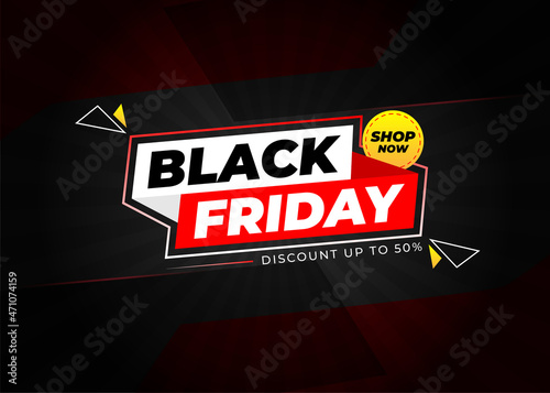 Black friday sale banner social media post template