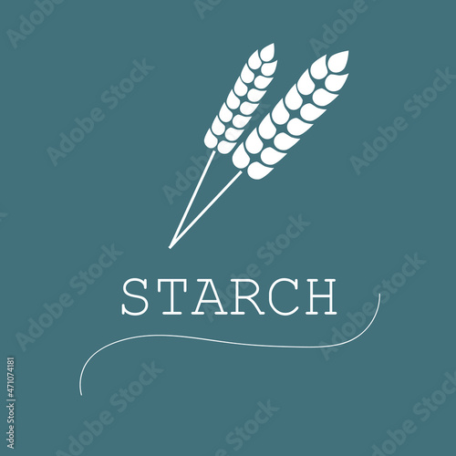 Wheat starch vector icon illustration