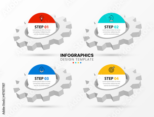 Infographic design template. Creative concept with 4 steps