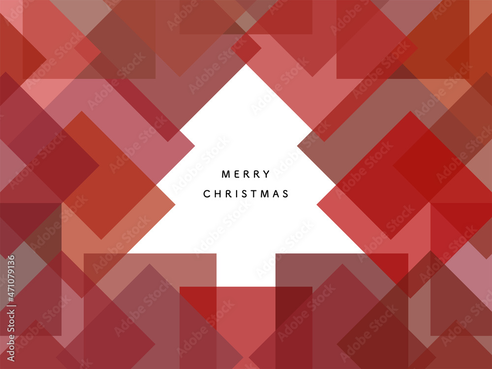 Origami frame Christmas tree(red)