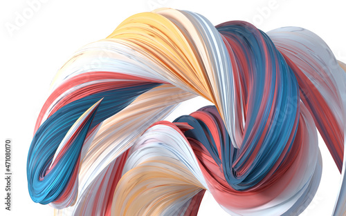 Abstract flowing gradient lines, 3d rendering. © Vink Fan