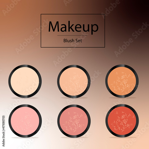 make up powder. a set of blush
