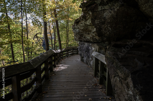 Rock Wall and Walkway to Brandywine Falls