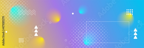 Modern vivid color banner background with vibrant and gradient color. Vector abstract graphic design banner pattern background template.