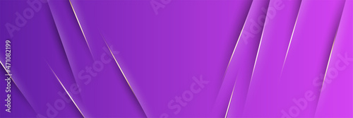 Vivid abstract gradient dark blue and purple banner background. Modern abstract vivid geometric Memphis element shapes on purple banner background