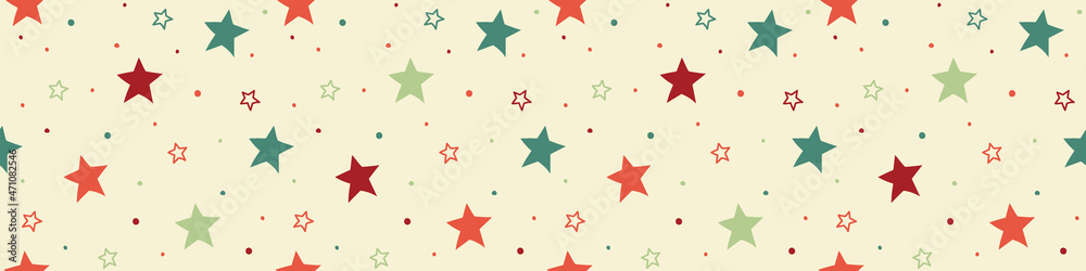 Christmas pattern with stars. Xmas wrapping paper concept. Banner. Vector Christmas pattern with stars. Xmas wrapping paper concept. Banner. Vector