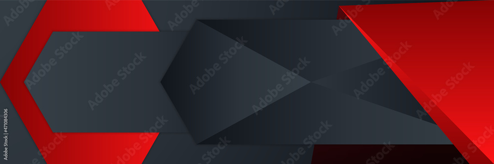 Black and red banner background. Vector abstract graphic design banner pattern background template. Black and red banner background. Vector abstract graphic design banner pattern background template.