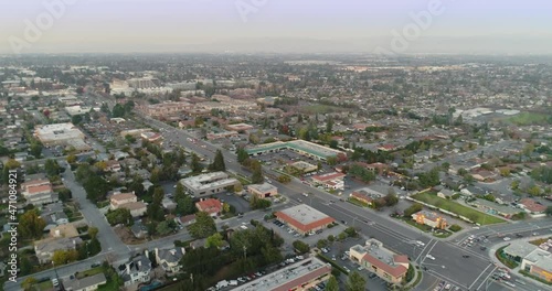 Aerial View Over Cupertino Silicon Valley, home of Apple photo