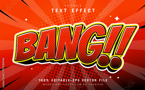 Bang comic style text effect editable