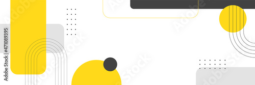 Black and yellow modern wide minimal banner