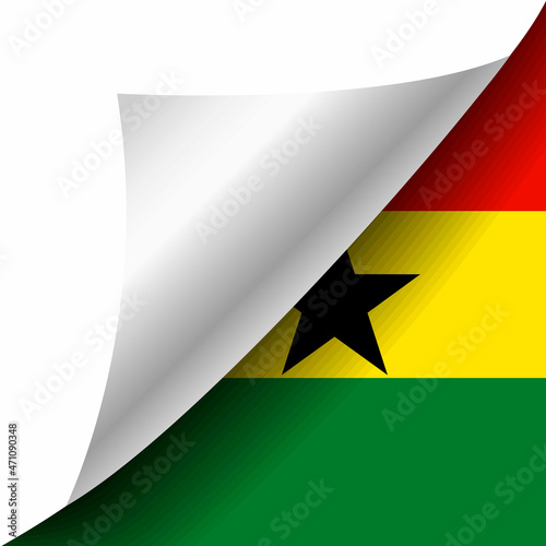 Hidden Ghana flag with curled corner