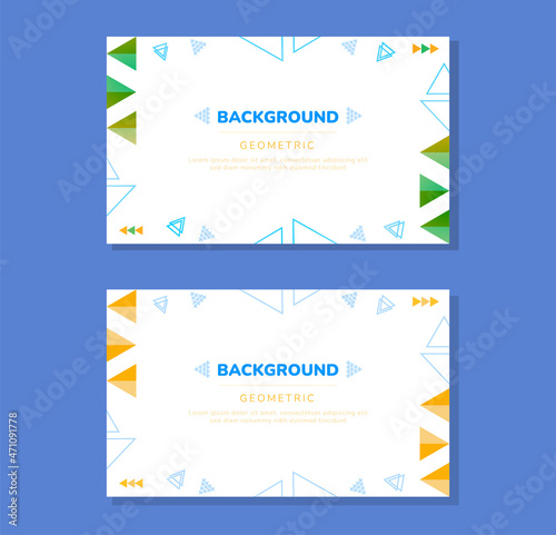 Modern Geometric Vector Set Background With Simpler Technology Theme