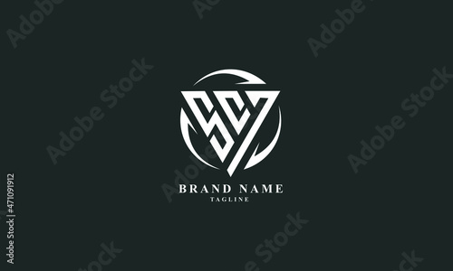 SCY, SC7, Abstract initial monogram letter alphabet logo design