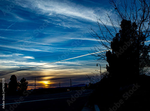 sunset ove the desert