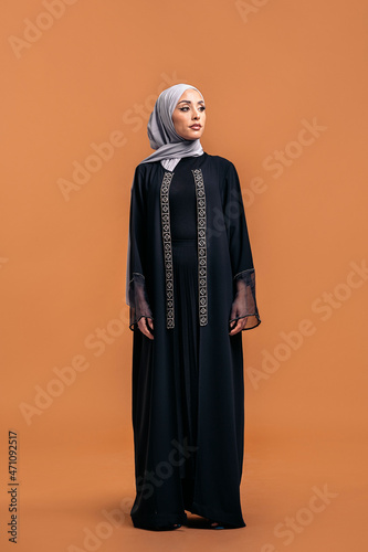 Young muslim woman in studio photo