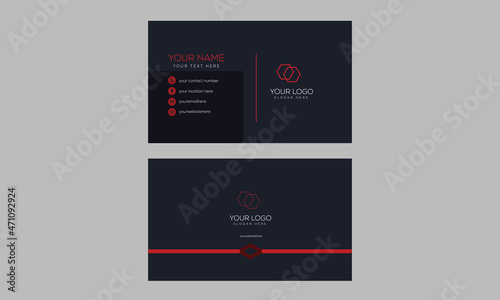 creative and modern business card clean design template vector