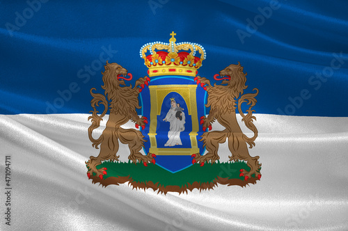 Flag of Assen of Netherlands photo