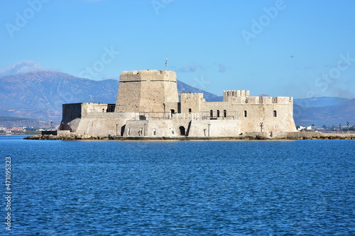 fortress Bourtzi near town Nafplio in Greece © gallas