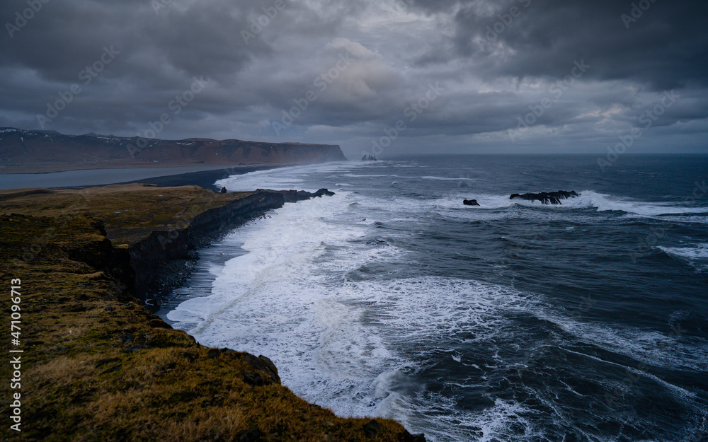 Dyrhólaey, formerly known by seamen as Cape Portland, is a small promontory located on the south coast of Iceland, not far from the village Vík. In fact, Dyrhólaey is the southernmost point