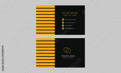 modern vector design yellow and black business card
