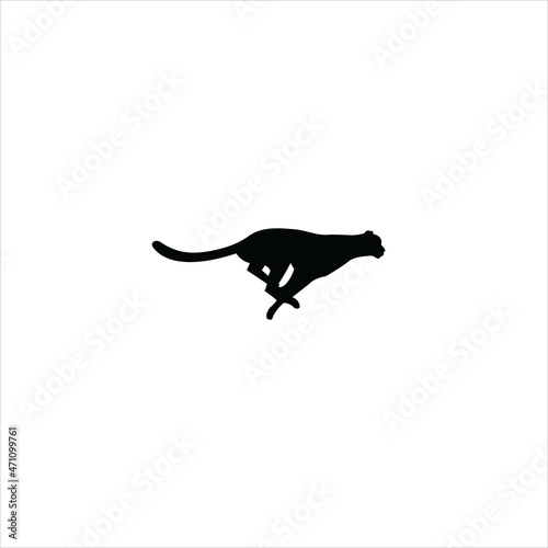 panther logo vector running template