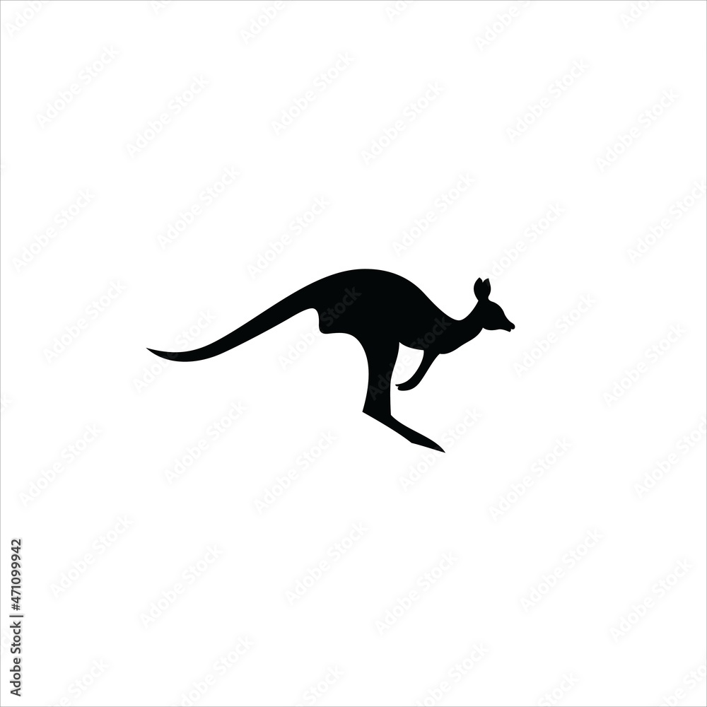 kangaroo logo vector template abstract