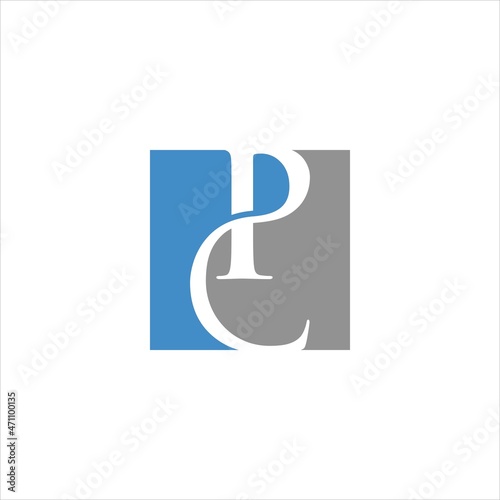 initials p c logo vector template