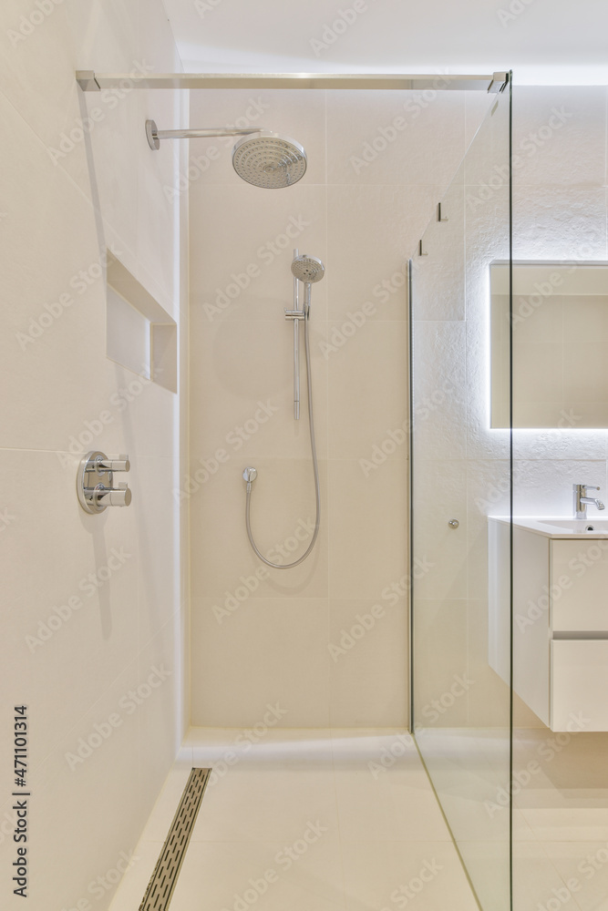 Interior of luxury bathroom in apartment Interior of luxury bathroom in apartment