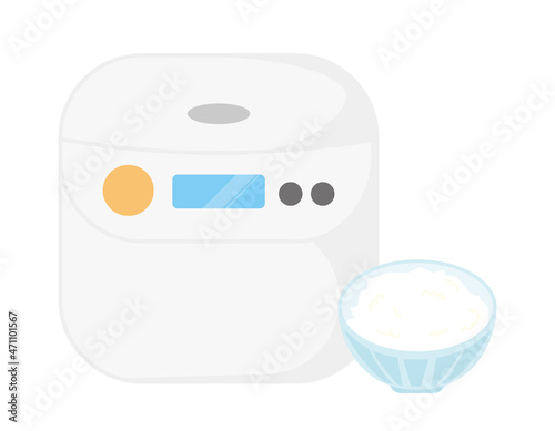 炊飯器　イラスト　シンプル