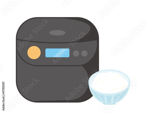 炊飯器　イラスト　シンプル