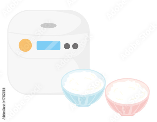炊飯器　イラスト　シンプル