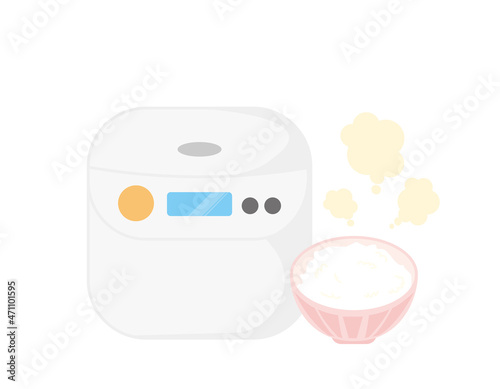 炊飯器　イラスト　シンプル