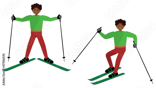 Man riding on ski